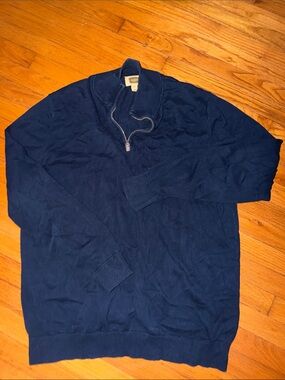 Men's Foundry  Navy Quarter-Zip Sweater 2XLT